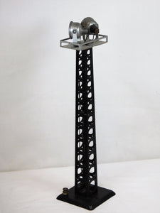 MARX 416 Floodlight Tower Works CHROME platform Postwar 1950s Clean searchlight