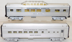 Lionel 6-25161 California Zephyr Passenger 2 car set Burlington lighted 13.75" O