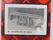 Load image into Gallery viewer, Campbell #301 HO scale 50&#39; BALLASTED DECK Ple trestle bridge Complete Wood Kit
