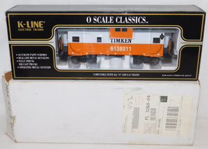 K-Line K613-8011 TIMKIN Extended Vision smoking lighted caboose O scale 1/48 C-8