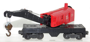 Lionel 6560 Red Bucyrus Erie Crane Operates Works BLANK base SCARCE 1950s