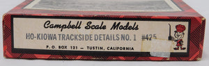 Campbell #425 HO KIOWA TRACKSIDE DETAILS No. 1 Complete Wood Kit NOS UNOPENED