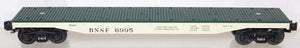 K-Line K-6995 BNSF Bulkhead Flat Car w/ Stakes 1/48 O Scale Burlington 13 1/2" Long