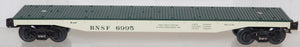 K-Line K-6995 BNSF Bulkhead Flat Car w/ Stakes 1/48 O Scale Burlington 13 1/2" Long