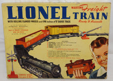 Load image into Gallery viewer, Lionel #50 WARTIME PAPER TRAIN 1943 Boxed Sealed envelope Unpunched Maybe the Nicest
