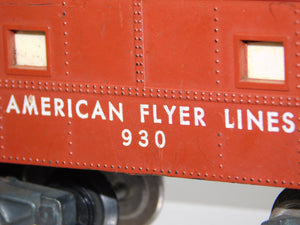 American Flyer Lines Caboose #930 Lighted Knuckle coupler Tuscan Complete S gauge