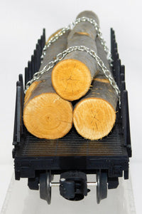 Lionel 6-17510 Northern Pacific Flatcar w/ real wood Logs #61220 1994 Standard O