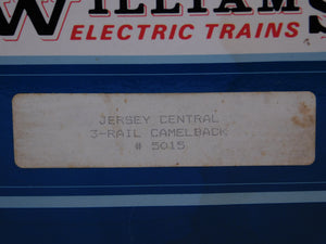 Williams 5015 Jersey Central 631 CamelBack Steam Engine & Tender 4-6-0 BRASS O