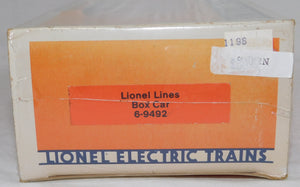 Lionel Lines 6-9492 Boxcar 1986 Trains A New Tradition logo SEALED Orange/Blue