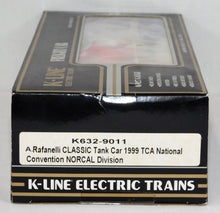 Load image into Gallery viewer, K-Line K632-9011 A. Rafanelli Classic tank car 1999 TCA Natl Conv Norcal O gauge
