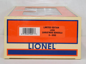 Lionel 6-52257 LCCA Christmas Gondola w/ cannisters 6-3000 Ltd Edition Season's Greetings