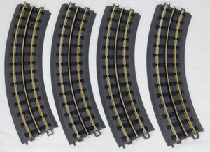 MTH 40-1002 RealTrax Curved Track 031 Lot of FOUR sections Half circle O gray C8