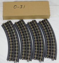 Load image into Gallery viewer, MTH 40-1002 RealTrax Curved Track 031 Lot of FOUR sections Half circle O gray C8
