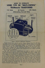 Load image into Gallery viewer, Lionel ZW CLEAN Boxed Postwar ZW transformer 275 watts Run4 trains whistle Serviced Yellow Box 1958-59

