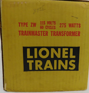 Lionel ZW CLEAN Boxed Postwar ZW transformer 275 watts Run4 trains whistle Serviced Yellow Box 1958-59