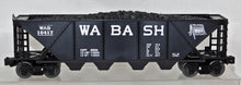 Load image into Gallery viewer, Lionel Trains 6-16417 Wabash Four bay Quad hopper w/ coal load C-8+ Boxed NICE!
