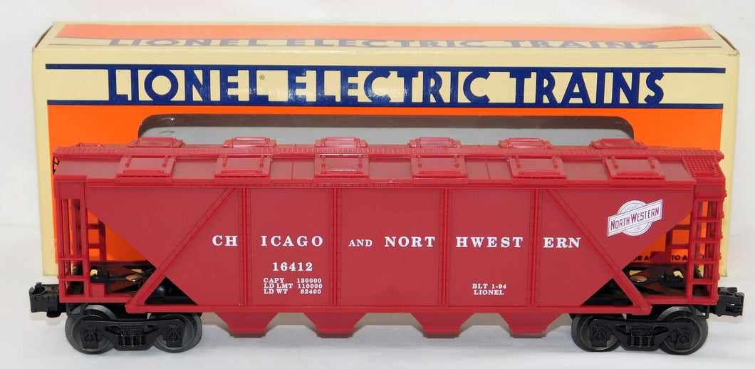 Lionel 6-16412 Chicago Northwestern Railroad 4 bay hopper w/covers C&NW 1994 C8+