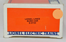 Load image into Gallery viewer, Lionel Lines 6-5733 Lighted 1984  Bunk Car MOW 027 Orange &amp; Blue C-9! CLEANEST
