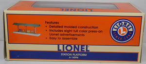 Lionel 6-14096 Station Platform Chessie Santa Fe Union Pacific signs Boxd 2004 O
