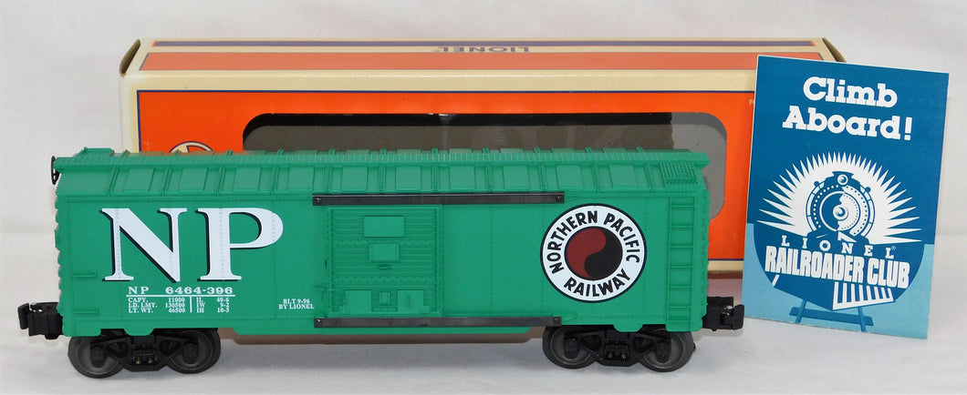 Lionel 6-19284 Northern Pacific 6464 Boxcar 6464-396 Green O/027 C-9 sprung trux