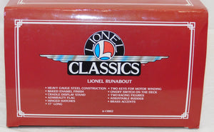 Lionel 6-13802 Classics Runabout Speed Boat Wind Up Remake of #45 Prewar 17" C-10