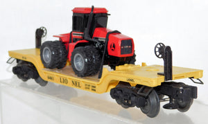 Lionel 6-16957 6461 Depressed Center FlatCar w ERTL Case 4WD Loader Construction