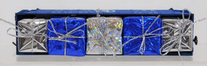 Custom HO Scale Hopper w/ Colorful Foil Presents Holiday Hanukkah Christmas Blue