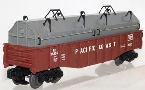 Lionel 6-16359 Pacific Coast Railroad gondola w/ removable Coil Covers uncatalo