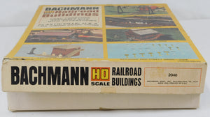 Bachmann HO Plasticville 2040 Railroad Buildings 6 Kits Sealed stations bridge +