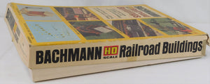 Bachmann HO Plasticville 2040 Railroad Buildings 6 Kits Sealed stations bridge +