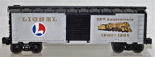 Load image into Gallery viewer, Lionel Trains 6-9484 85th Anniversary boxcar 1900-1985 Silver Crisp Boxed Logo
