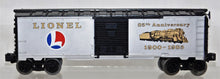 Load image into Gallery viewer, Lionel Trains 6-9484 85th Anniversary boxcar 1900-1985 Silver Crisp Boxed Logo
