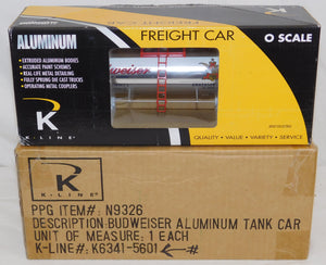 K-Line K6341-5601 BUDWEISER Beer Aluminum Tank Car Anheuser-Busch w/shipper C-8 O
