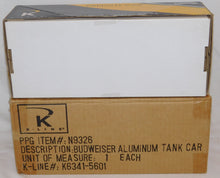 Load image into Gallery viewer, K-Line K6341-5601 BUDWEISER Beer Aluminum Tank Car Anheuser-Busch w/shipper C-8 O
