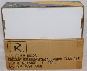 K-Line K6341-5601 BUDWEISER Beer Aluminum Tank Car Anheuser-Busch w/shipper C-8 O