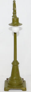 Lionel Trains #59 Gooseneck Street Lamp Olive Green 8 5/8" diecast O/ Std Prewar Great Shape
