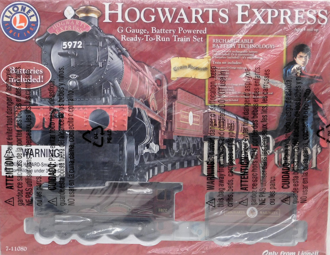 Lionel 7-11080 Harry Potter Train Set Hogwarts Express Battery Powered SEALED G scale