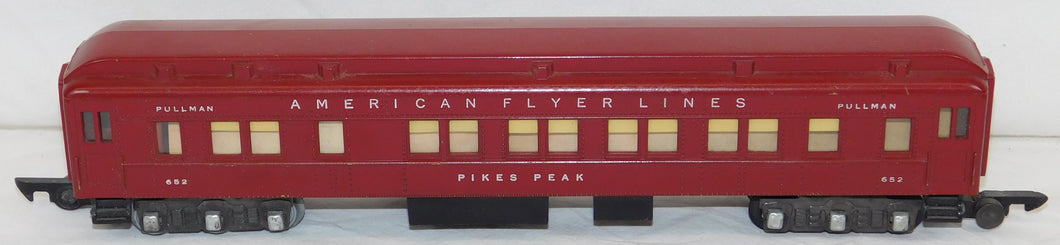 American Flyer 652 Pikes Peak Passenger car Heavyweight Tuscan Pullman 12wheel 1953