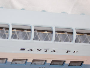 MTH 20-6792 Santa Fe Blue Goose 70' Streamlined FULL VISTA DOME Add-On #511 HTF!