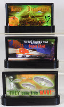 Load image into Gallery viewer, Lionel 6-37853 Alien Billboard Set w/ Halloween Billboard Area 51 Roswell 6 images double sided
