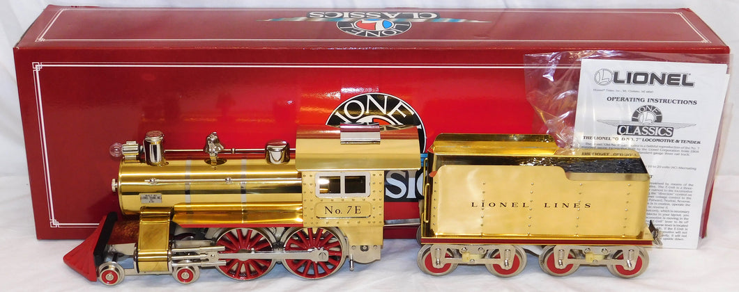 Lionel 6-13104 Old Number 7 Standard gauge Steam Engine 4-4-0 Classics 7E C-8++ WOW