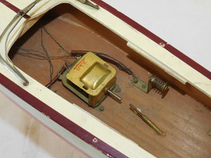 ITO Speed Boat 1940s-50s Japan wooden battery Operated +TMY motor 13" VINTAGE