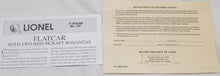 Load image into Gallery viewer, Lionel 6-17516 Texas &amp; Pacific Airplane Flat Car 2 planes T&amp;P Bonanzas 1/48 Standard O
