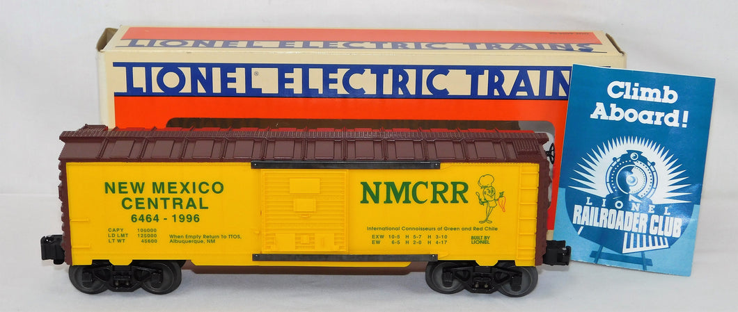 Lionel 6-52087 TTOS New Mexico Central 6464 series Box Car #6464-1996 NMCRR Ogau