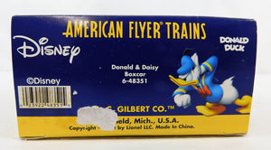 American Flyer 6-48351 Donald Duck & Daisy Disney Boxcar unique art each side S