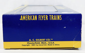 American Flyer 6-48525 Burlington red Gondola w/Cannisters diecast trucks Sgauge