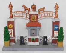 Load image into Gallery viewer, LEMAX 83702 City Zoo Entrance Christmas in the City Ceramic 2008 C-6 Retired
