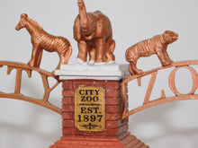 Load image into Gallery viewer, LEMAX 83702 City Zoo Entrance Christmas in the City Ceramic 2008 C-6 Retired
