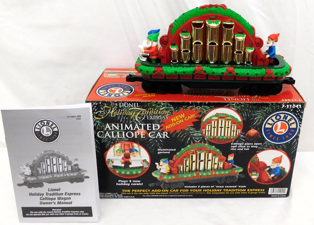 Lionel 7-11041 Holiday Tradition ADD-ON Animated Calliope Car Large scale Christmas