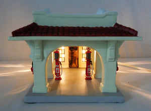 Ertl TEXACO City Type Gas Station Houston Texas Christmas Ceramic village 2001 #6